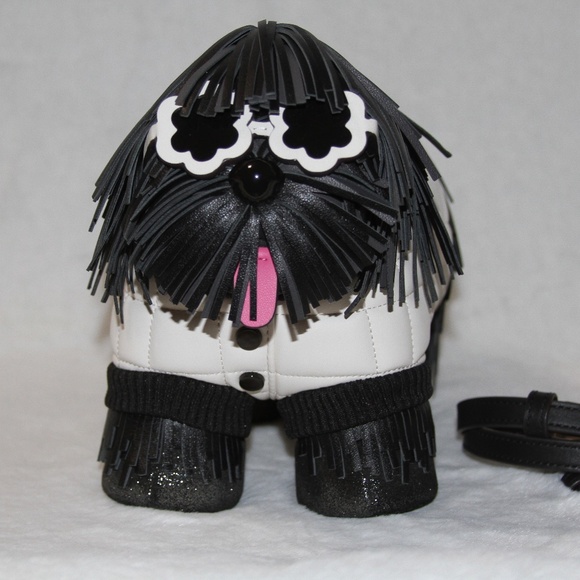 Kate Spade Shaggy Fringed Dog Crossbody Bag Novelty Purse - Picture 2 of 7